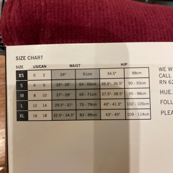 Hue Burgundy Corduroy Leggings - Picture 6 of 7